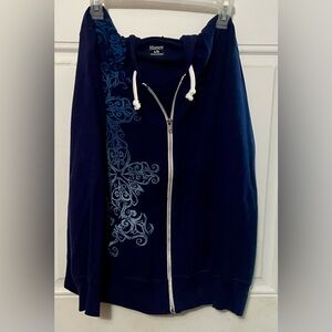 Hanes Navy Blue Jacket with White Accents